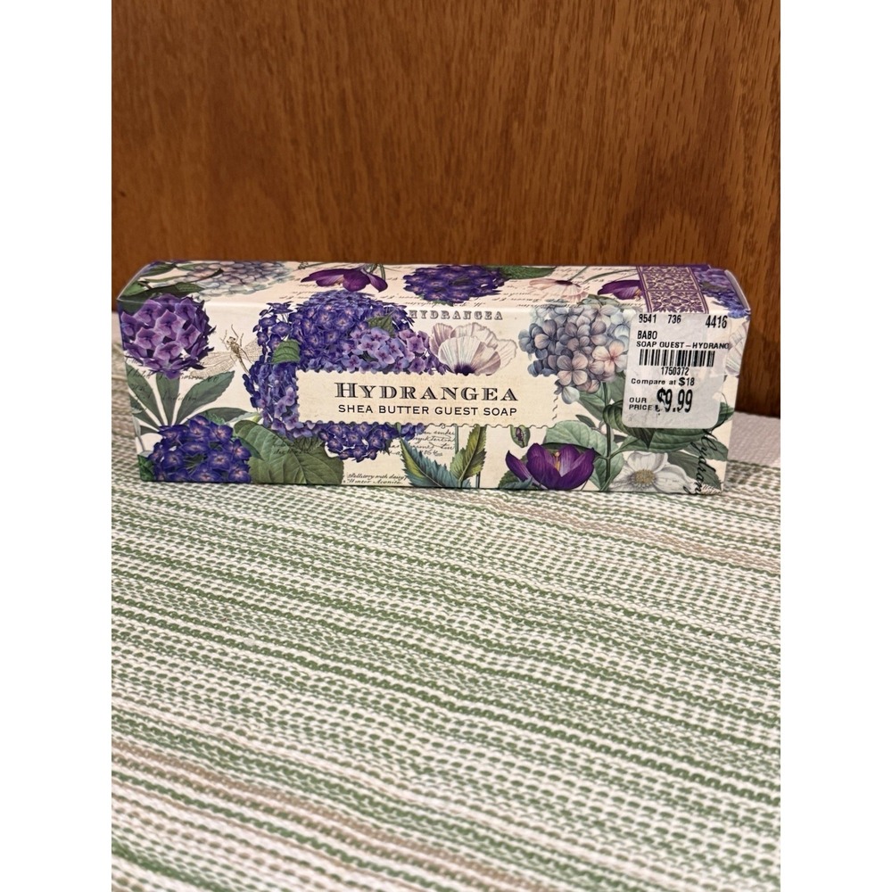 Michel Design Hydrangea Shea Butter 12 Piece‎ Bathroom Guest Soap New